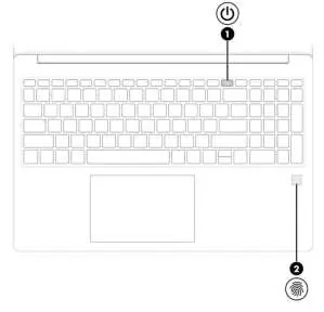 Power button and fingerprint reader