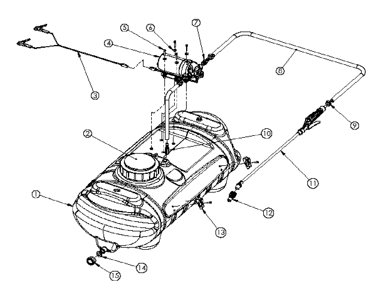 Sprayer parts diagram