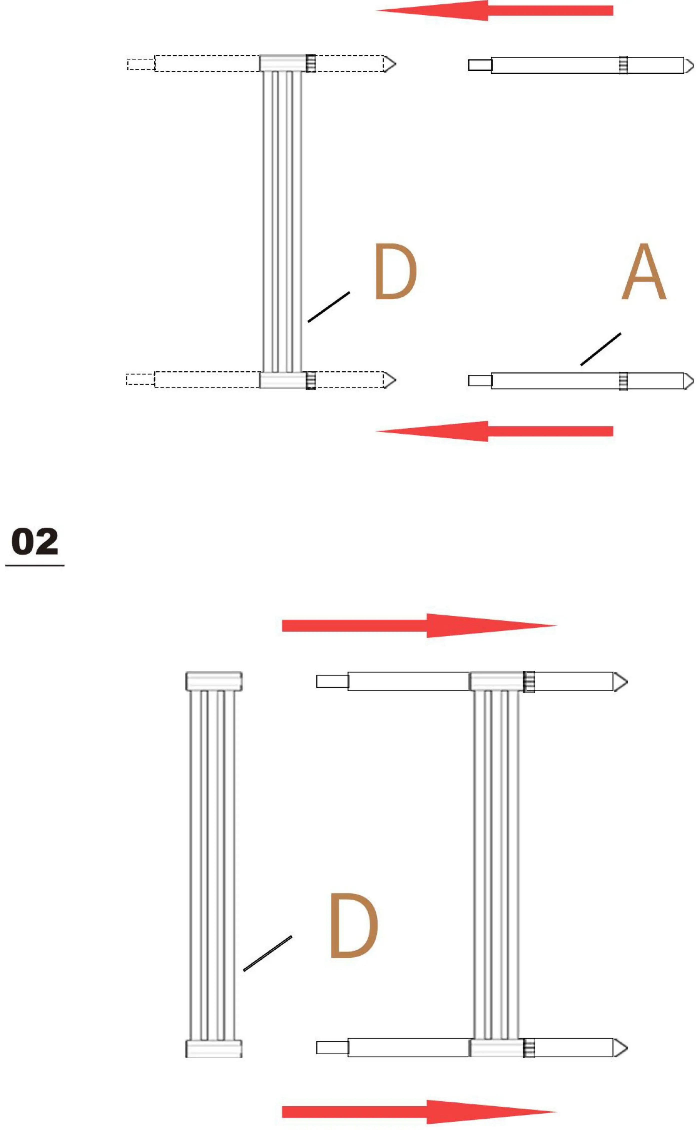 Assembly steps 01 and 02
