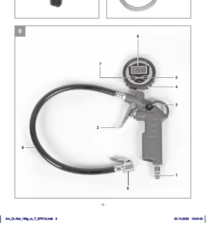 Digital pressure gauge components