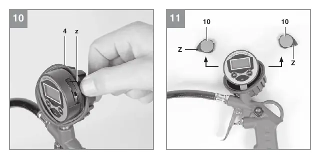 Battery replacement procedure (Fig 10-11)
