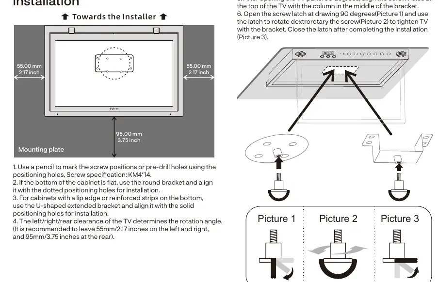 Under-cabinet mounting steps