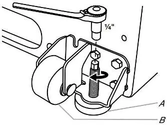 Adjusting the brake feet