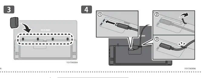 Cable routing and connection setup.