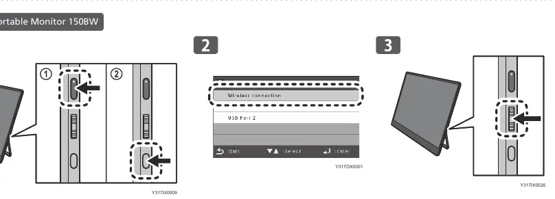 Wireless connection setup steps.