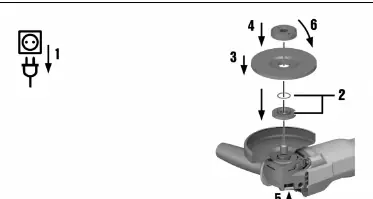 Fitting a grinding wheel with a Kwik lock nut