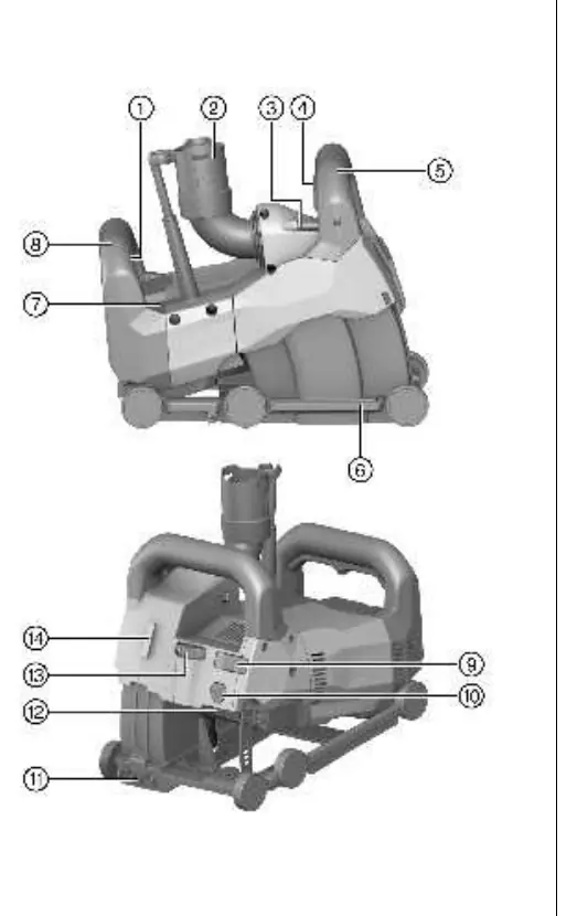 Product overview showing key components and controls.