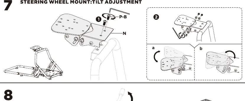 Steering wheel mount adjustment (Step 7)
