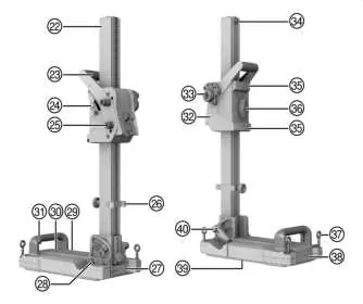 Drill stand components
