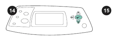 Printer control panel menu navigation