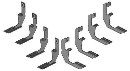 Mounting brackets included in the kit