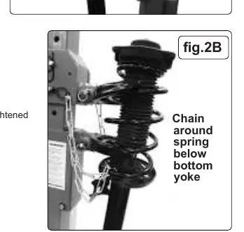 Fig 2B: Safety chain positioning below bottom yoke