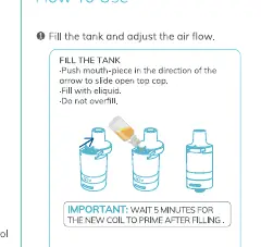 Filling the tank and adjusting airflow
