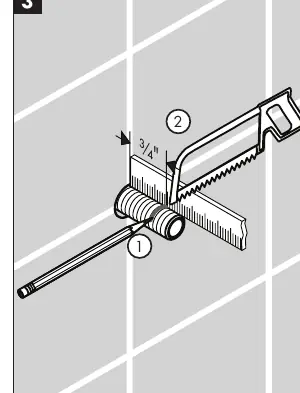 Cutting the mounting nipple
