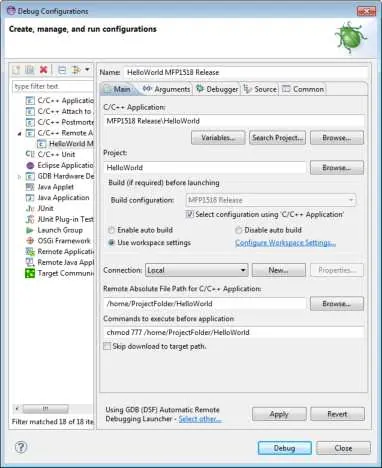 Configuring the connection
