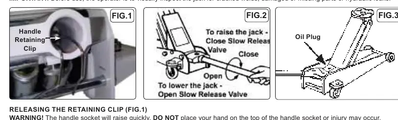 Handle release and valve operation