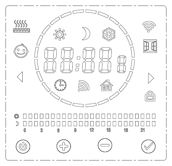 Touch screen interface symbols