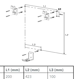 Wall mounting diagram