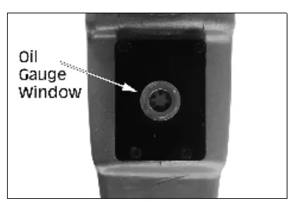 Oil gauge window location.