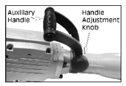 Adjusting the auxiliary handle.