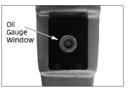 Oil gauge window location