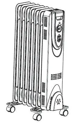 Costway 1500W Oil Filled Radiator Heater