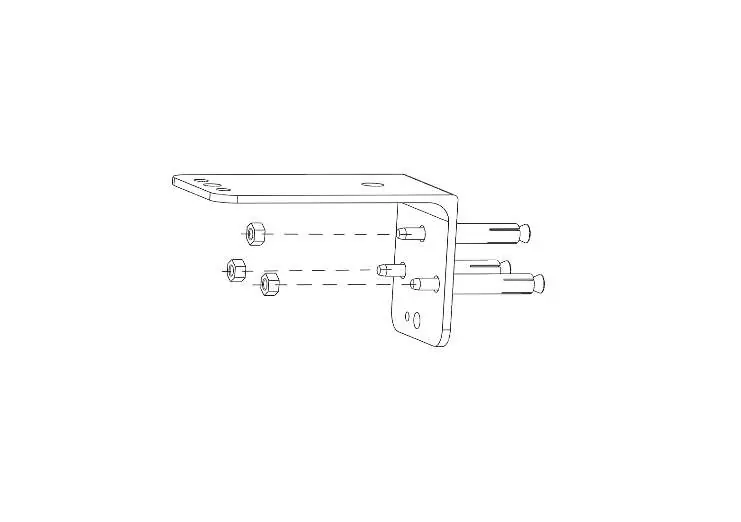 Wall mount bracket installation diagram