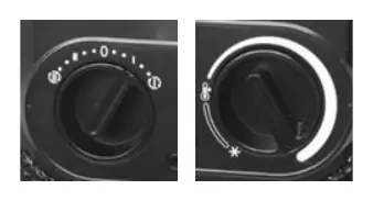 Heater control panel knobs