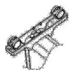 Assembly diagram showing how to attach the feet to the main body.