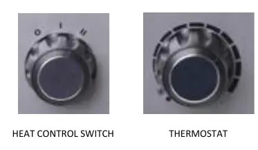 Heat control and thermostat knobs