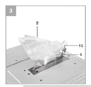 Blade guard installation (Fig 3)
