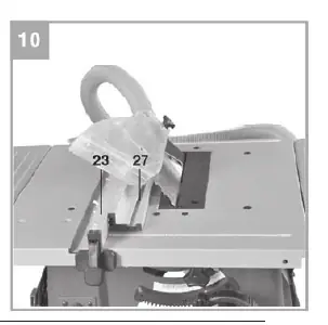 Parallel guide rail adjustment (Fig 10)