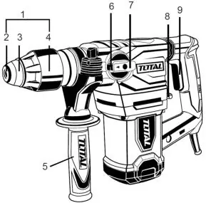 Rotary hammer components diagram