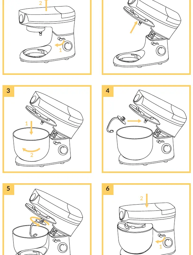 Mixer assembly steps