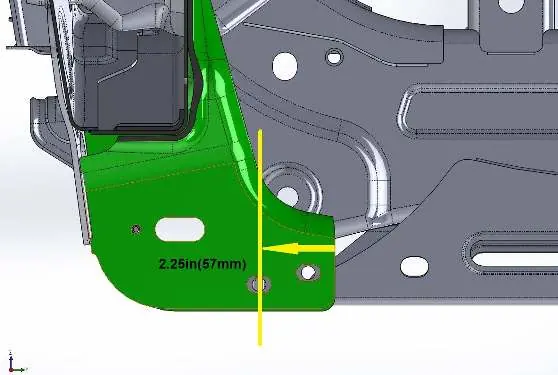 Figure 1: Differential mount cut location