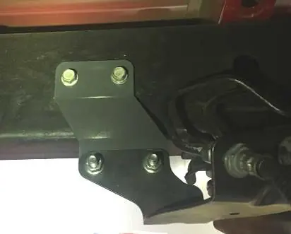 Extended brake line bracket installation