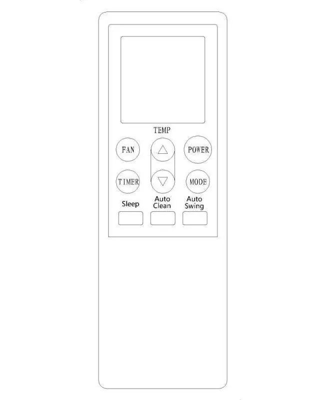Remote control button layout.