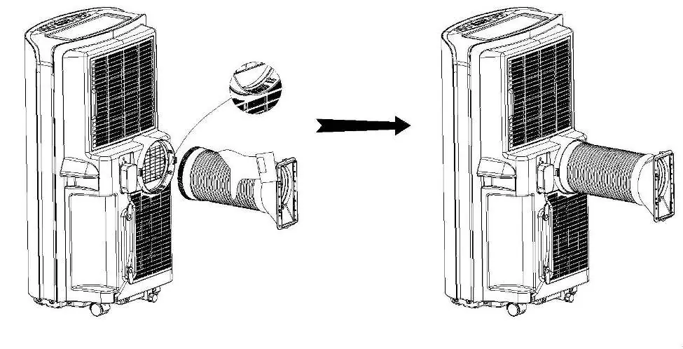 Exhaust hose assembly installation