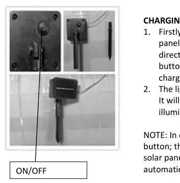 Solar panel ON/OFF switch location