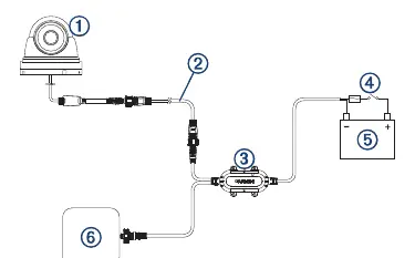 Connection diagram with a Garmin Power Module