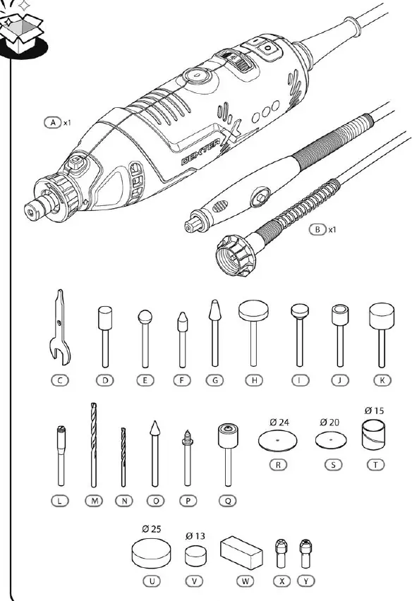 Included accessories and components