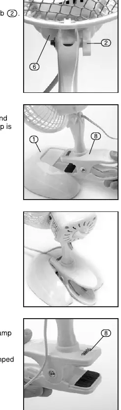 Assembly steps for the fan