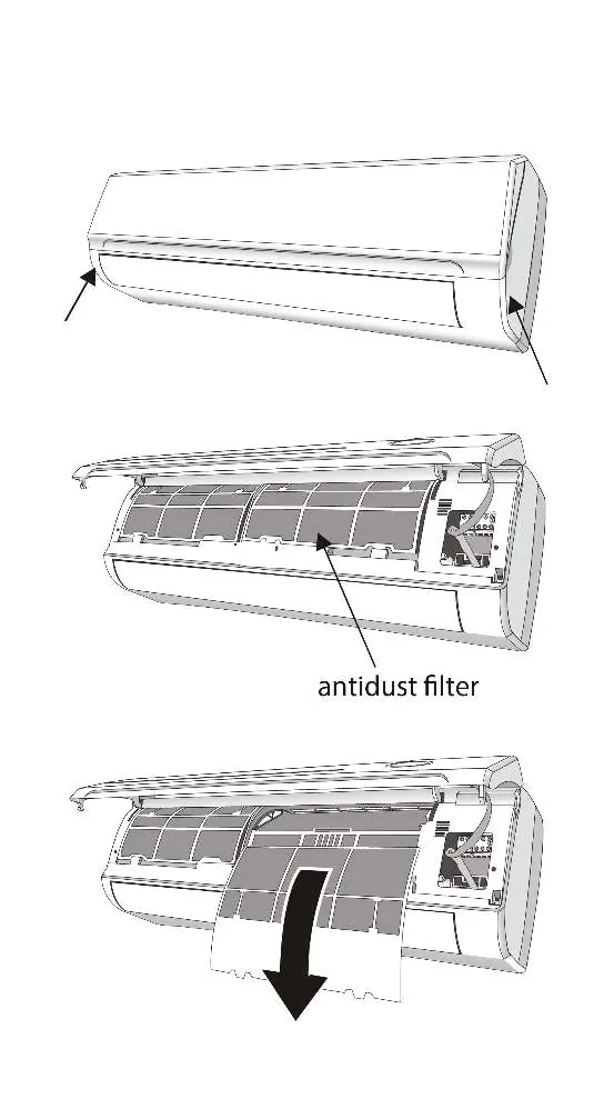 Cleaning the anti-dust filters
