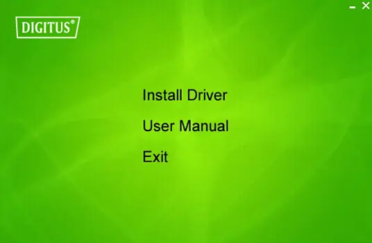 Driver installation menu