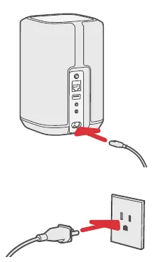 Connecting the speaker to power