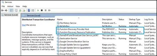 Windows Services configuration
