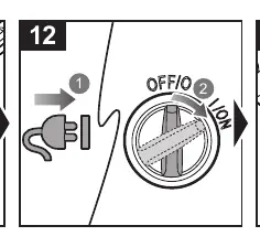 Power switch and operation controls.