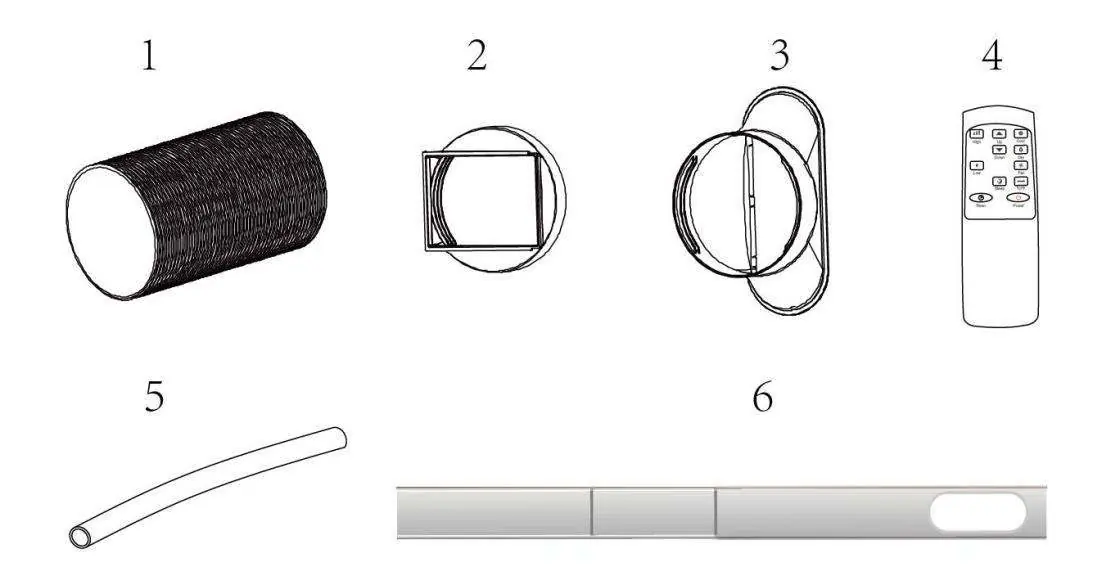 Accessories included for installation.