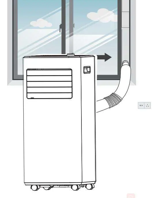 Final installation setup with window kit.