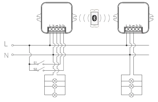 Wiring diagram for the Bluetooth Receiver Node
